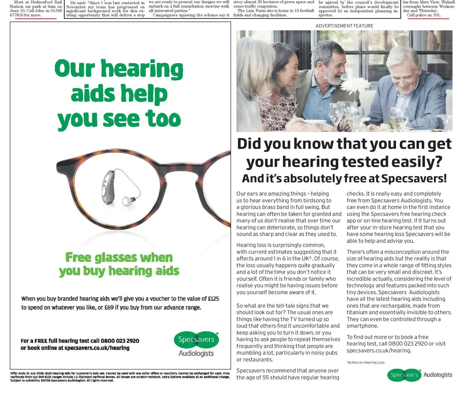 Specsavers’ Featurelink Runs In 400 Local Media Titles